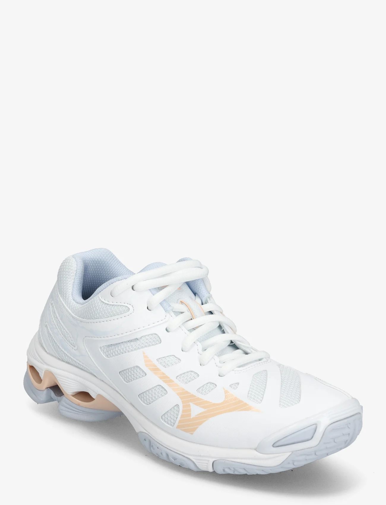 Mizuno - WAVE VOLTAGE W - indoor sports shoes - white/halogenblue/peachparfait - 0