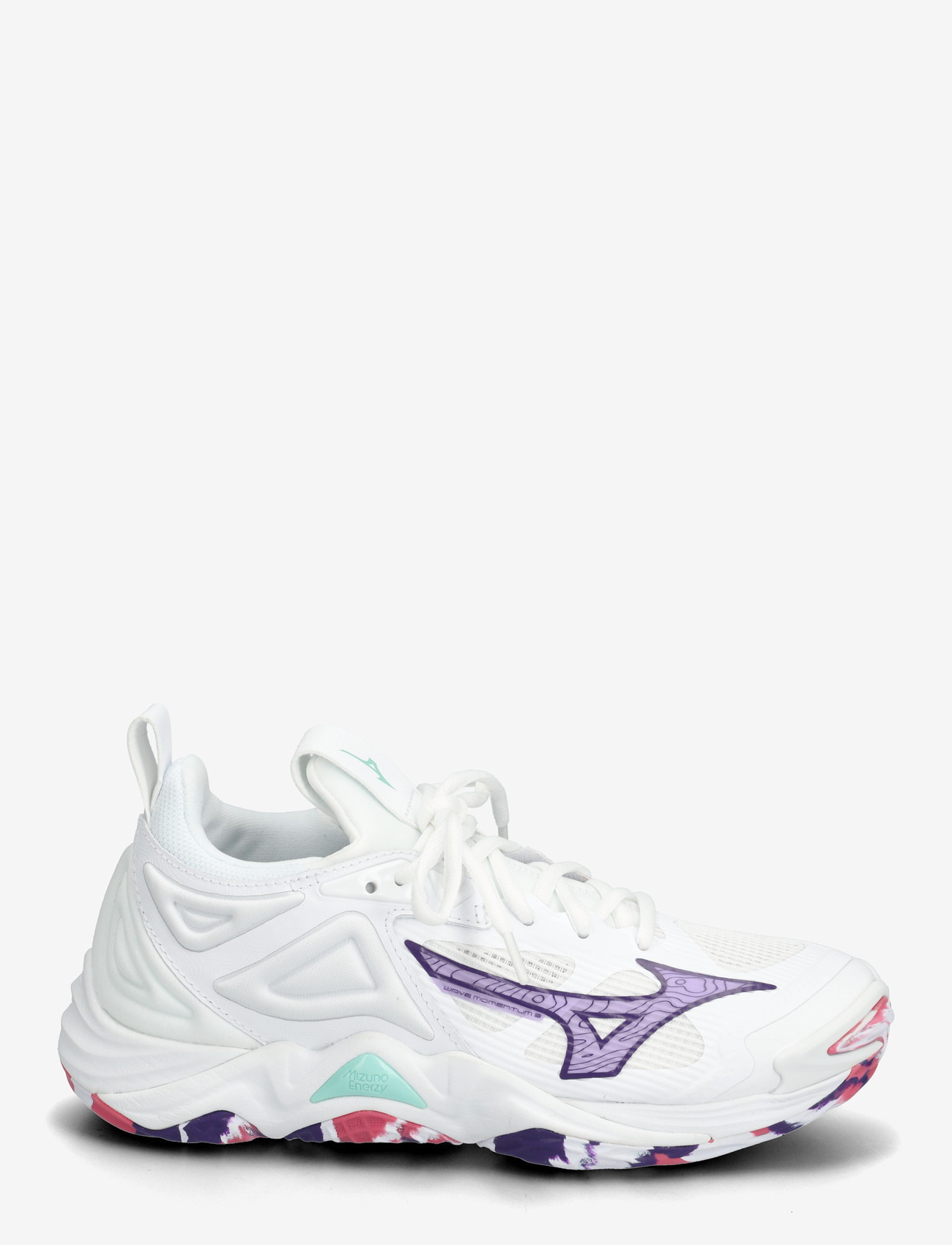 Mizuno - WAVE MOMENTUM 3(W) - inomhusskor - white/violet indigo/camellia rose - 1