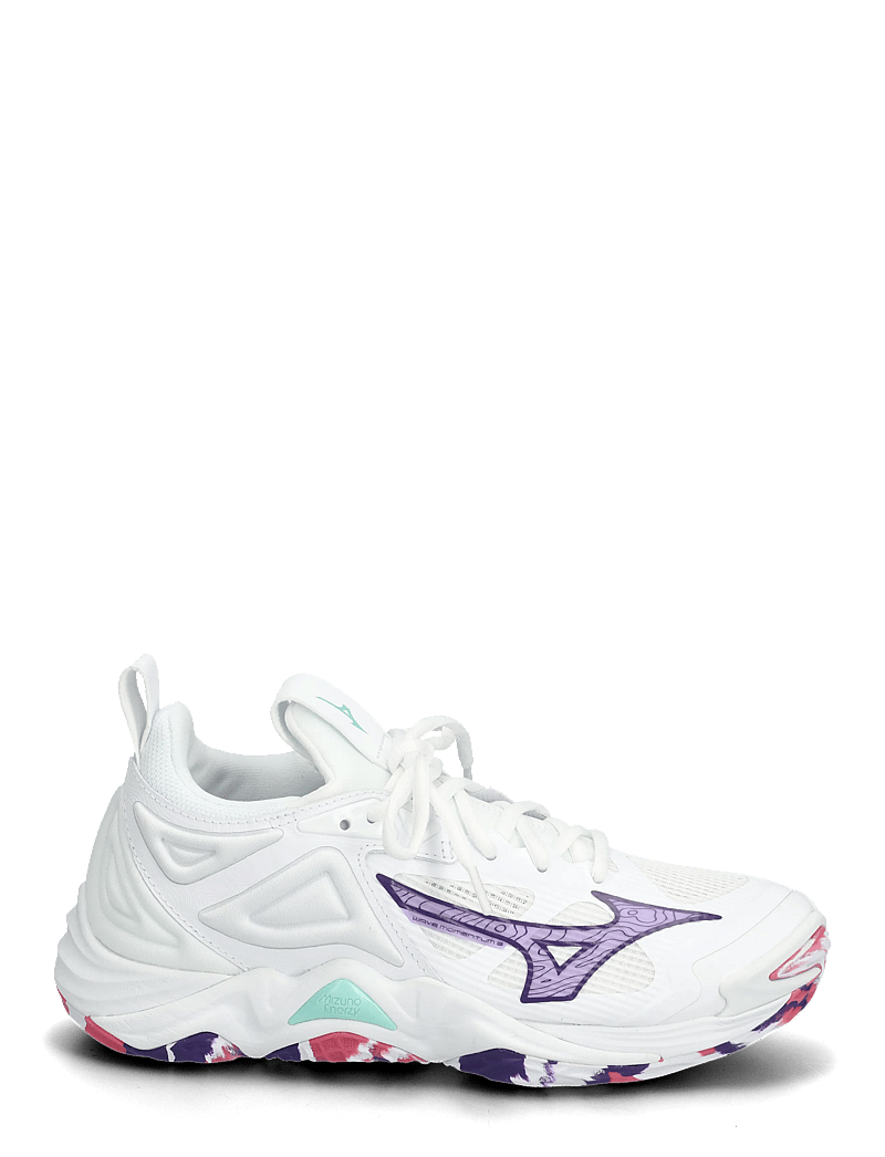 Mizuno - WAVE MOMENTUM 3(W) - indoor-sportschuhe - white/violet indigo/camellia rose - 1