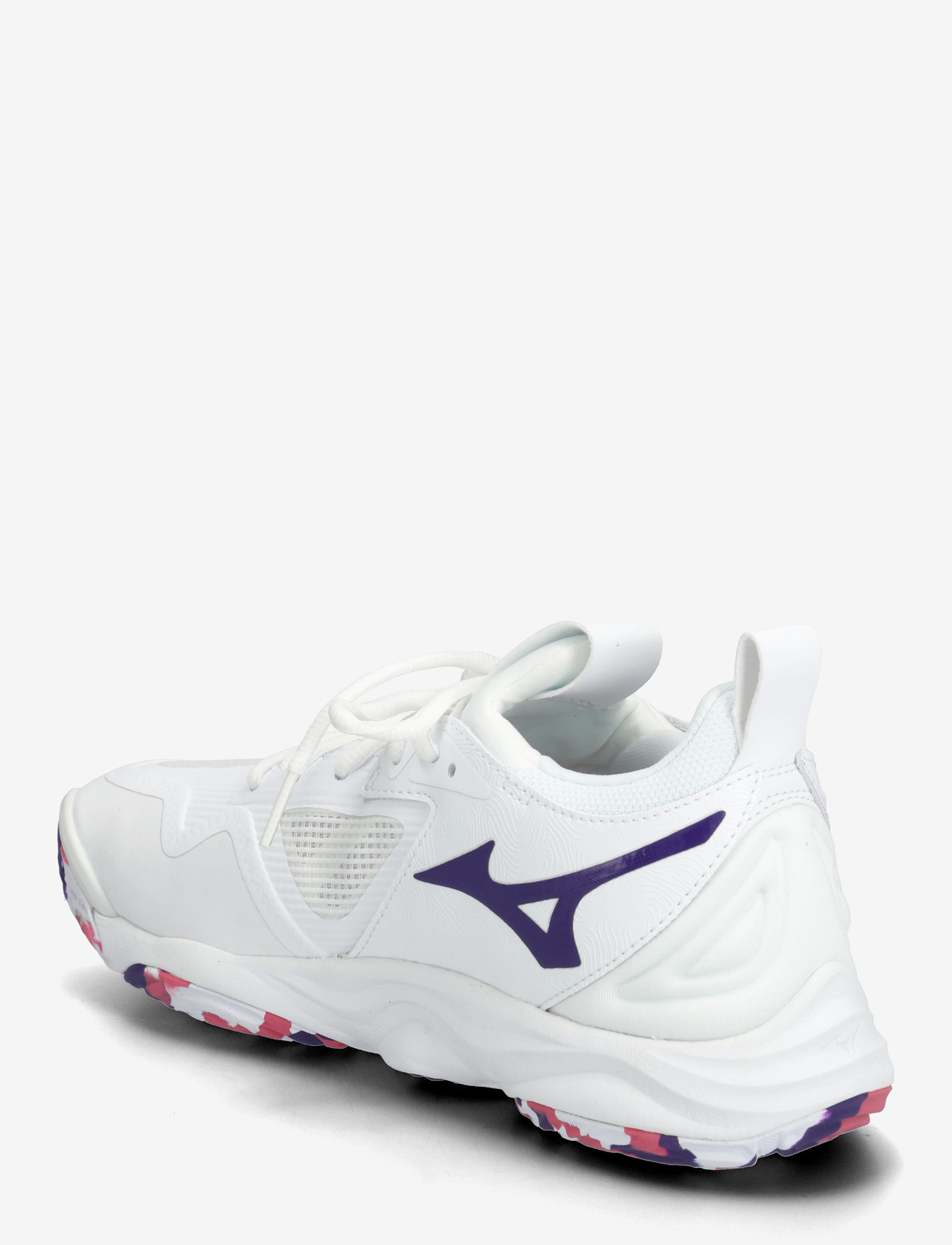 Mizuno - WAVE MOMENTUM 3(W) - inomhusskor - white/violet indigo/camellia rose - 2