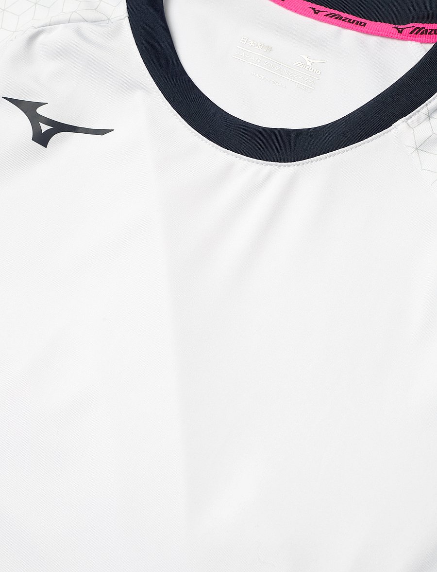 Mizuno - Premium High-Kyu Tee(W) - toppar & t-shirts - white/navy - 2