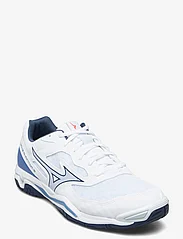 Mizuno - WAVE PHANTOM 3(U) - chaussures pour sports d'intérieur - white/dark denim/blue jasper - 0