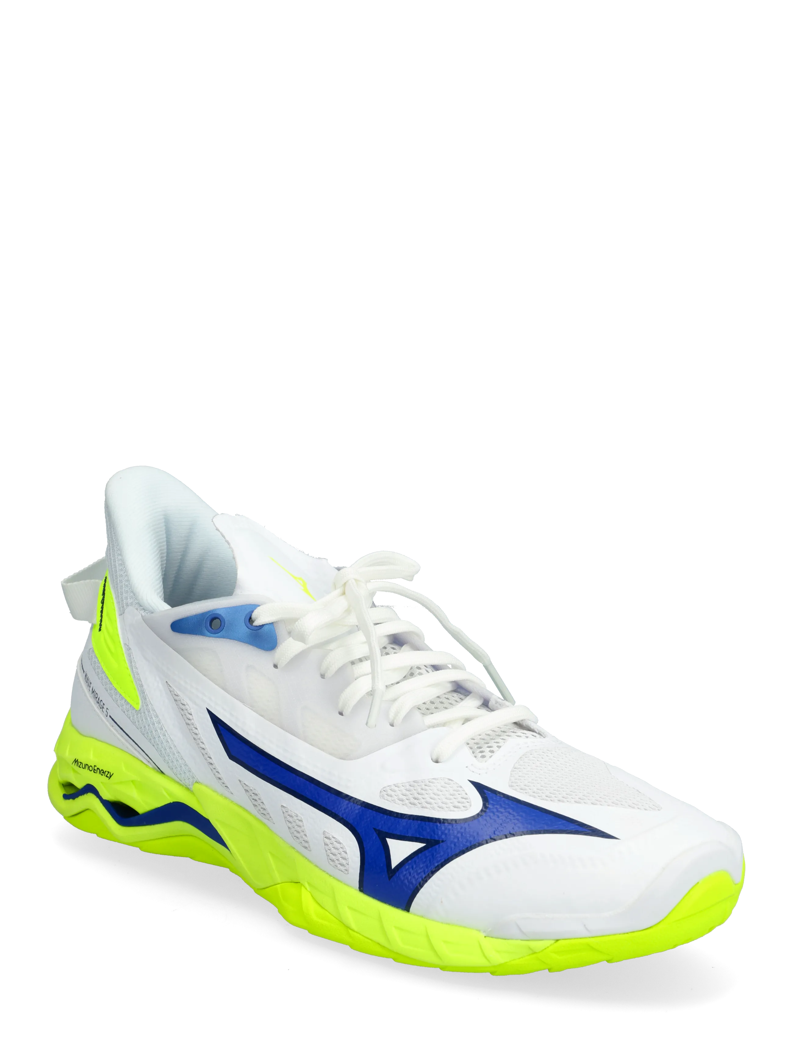 Mizuno - WAVE MIRAGE 5(U) - inomhusskor - white/lightning yellow/dazzling blue - 1