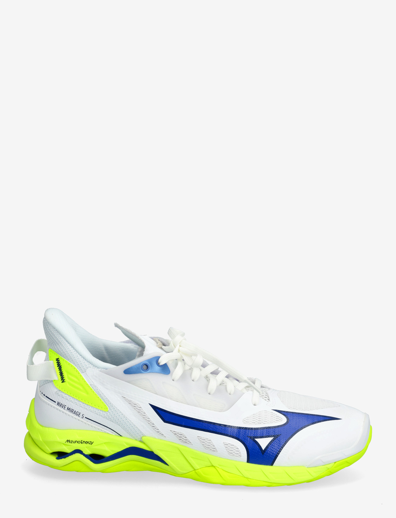 Mizuno - WAVE MIRAGE 5(U) - siseruumide spordijalatsid - white/lightning yellow/dazzling blue - 1