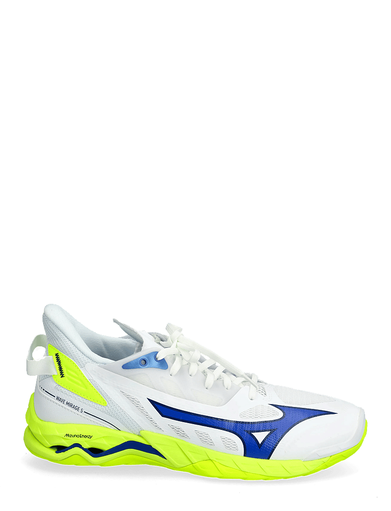 Mizuno - WAVE MIRAGE 5(U) - siseruumide spordijalatsid - white/lightning yellow/dazzling blue - 1