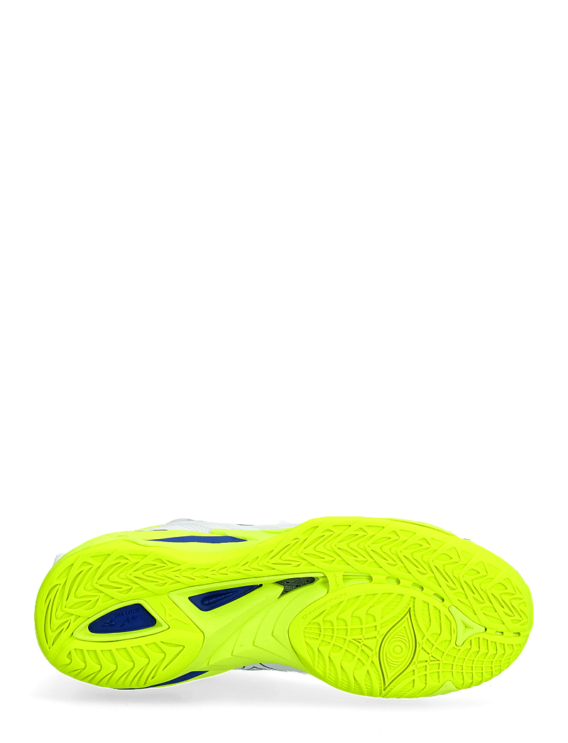 Mizuno - WAVE MIRAGE 5(U) - siseruumide spordijalatsid - white/lightning yellow/dazzling blue - 4