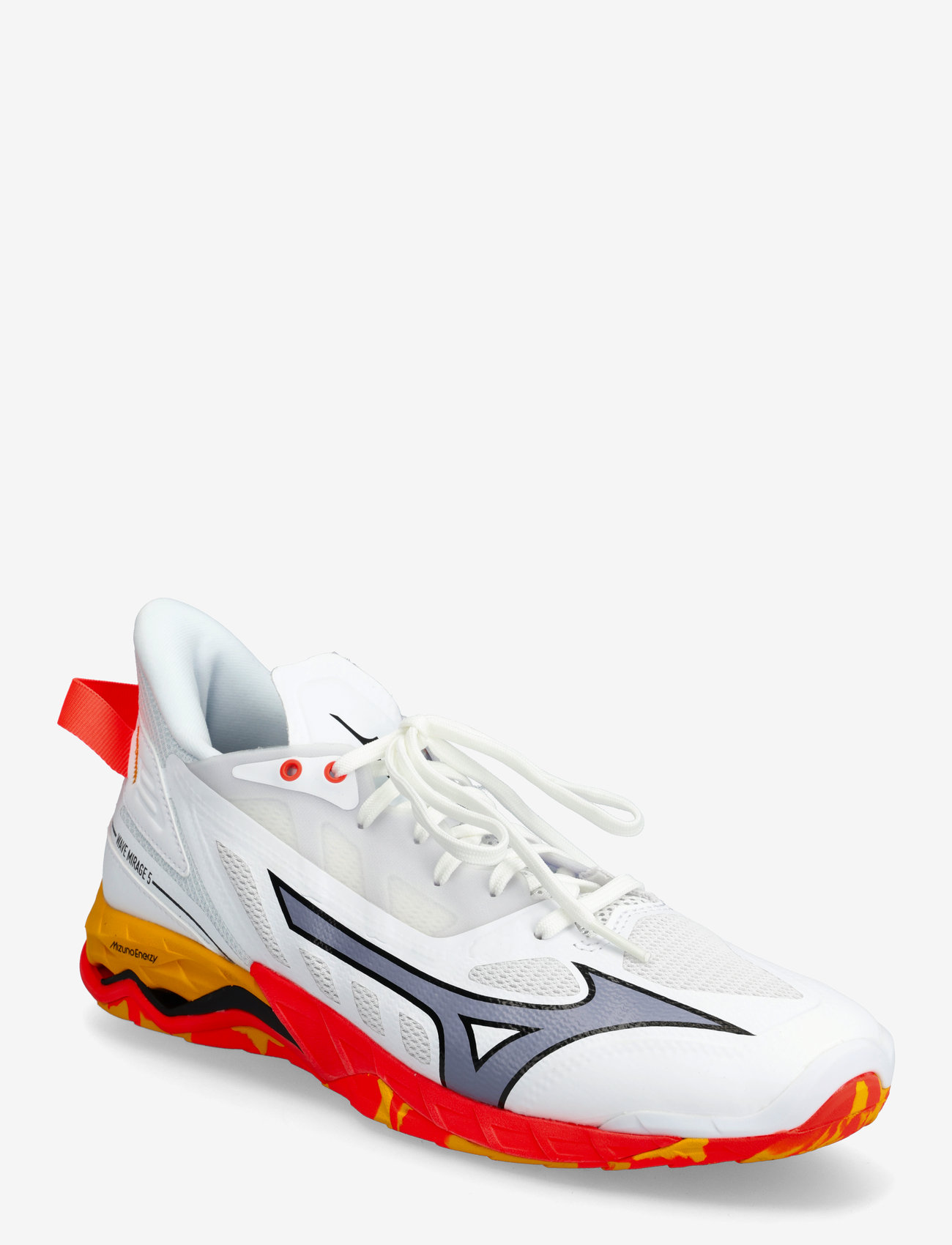 Mizuno - WAVE MIRAGE 5(U) - indendørs sportssko - white/fiery coral 2/citrus - 1