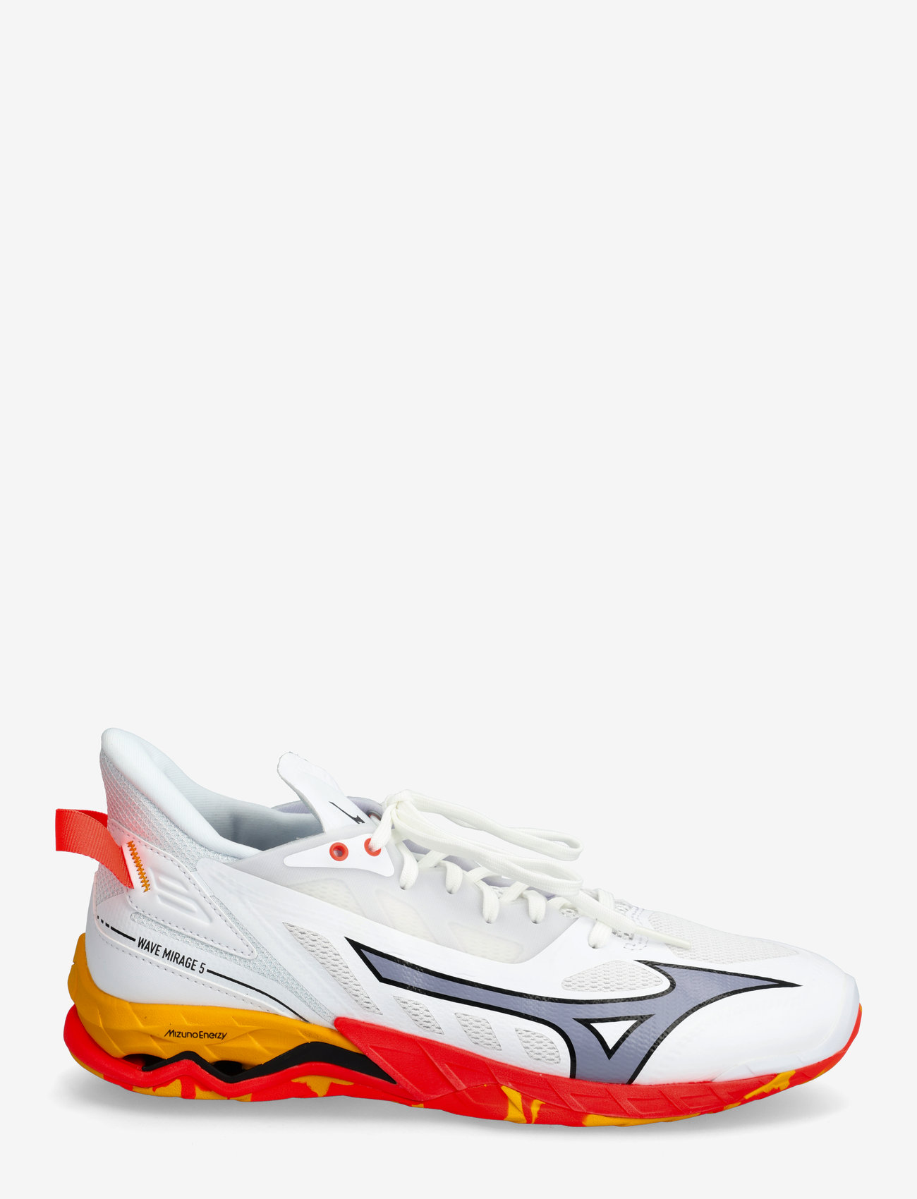 Mizuno - WAVE MIRAGE 5(U) - indendørs sportssko - white/fiery coral 2/citrus - 2