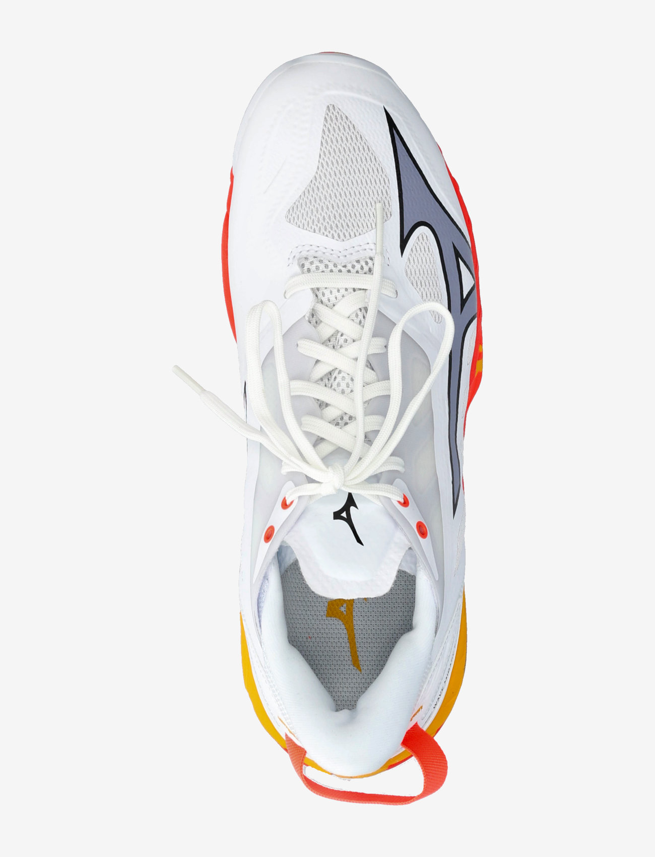 Mizuno - WAVE MIRAGE 5(U) - indendørs sportssko - white/fiery coral 2/citrus - 4