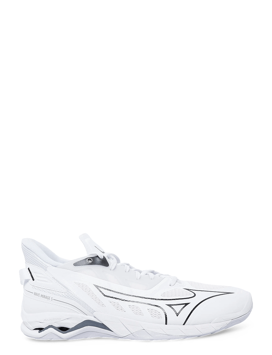 Mizuno - WAVE MIRAGE 5(U) - siseruumide spordijalatsid - white/black - 2