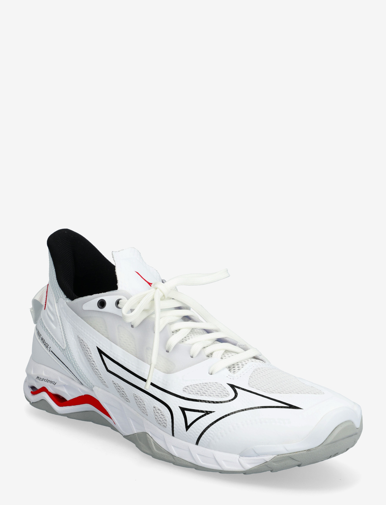 Mizuno - WAVE MIRAGE 5(U) - indoor-sportschuhe - white/black/fiery red - 0