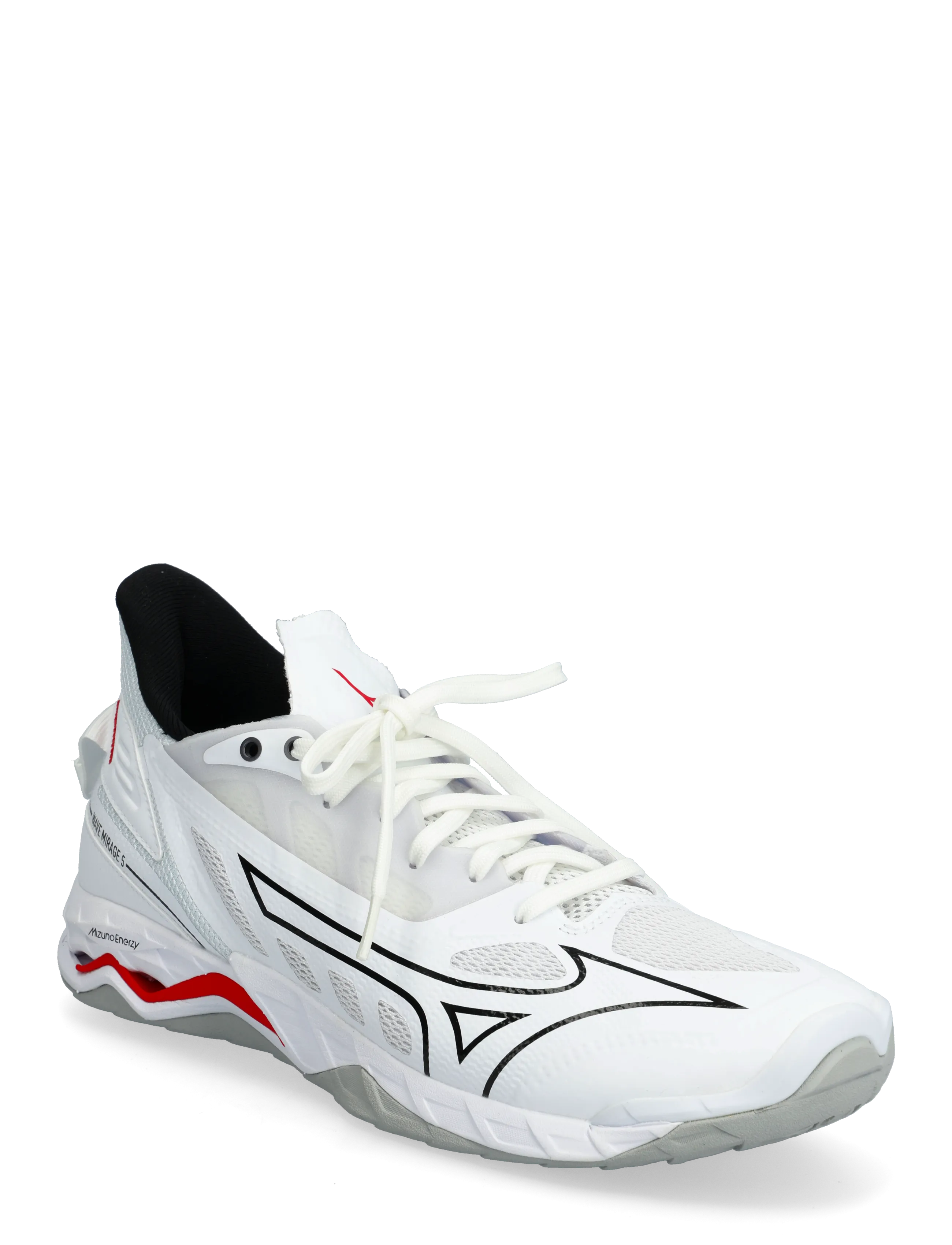 Mizuno WAVE MIRAGE 5(U) - Skor - WHITE/BLACK/FIERY RED / white