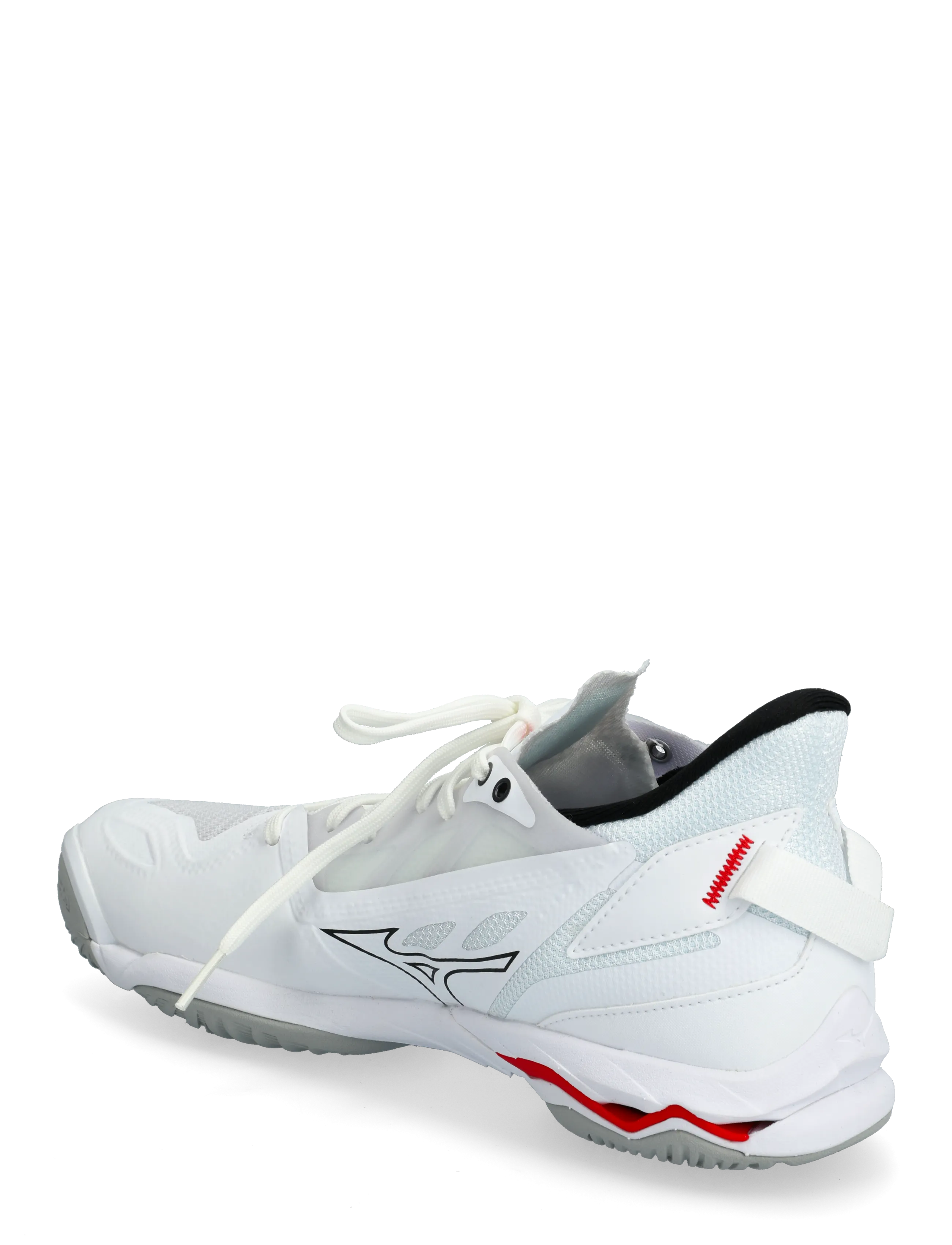 Mizuno - WAVE MIRAGE 5(U) - siseruumide spordijalatsid - white/black/fiery red - 3