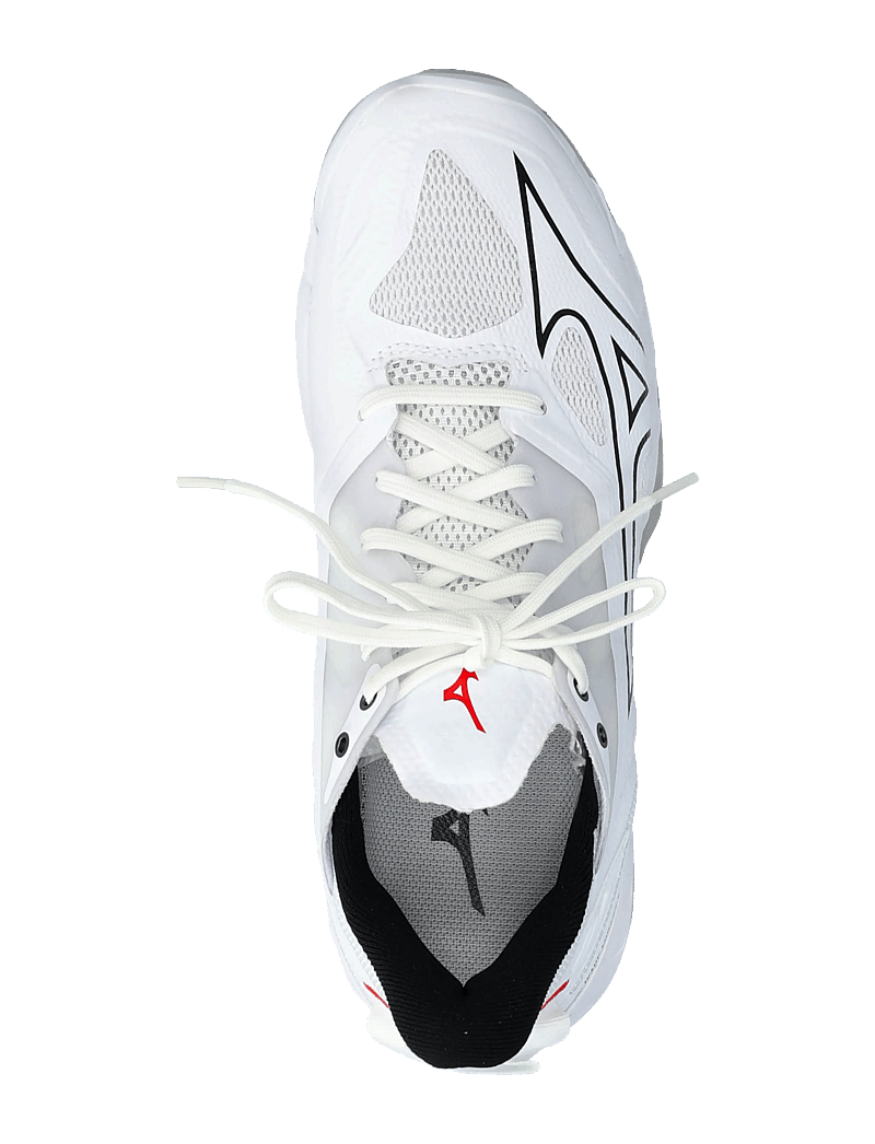 Mizuno - WAVE MIRAGE 5(U) - siseruumide spordijalatsid - white/black/fiery red - 4