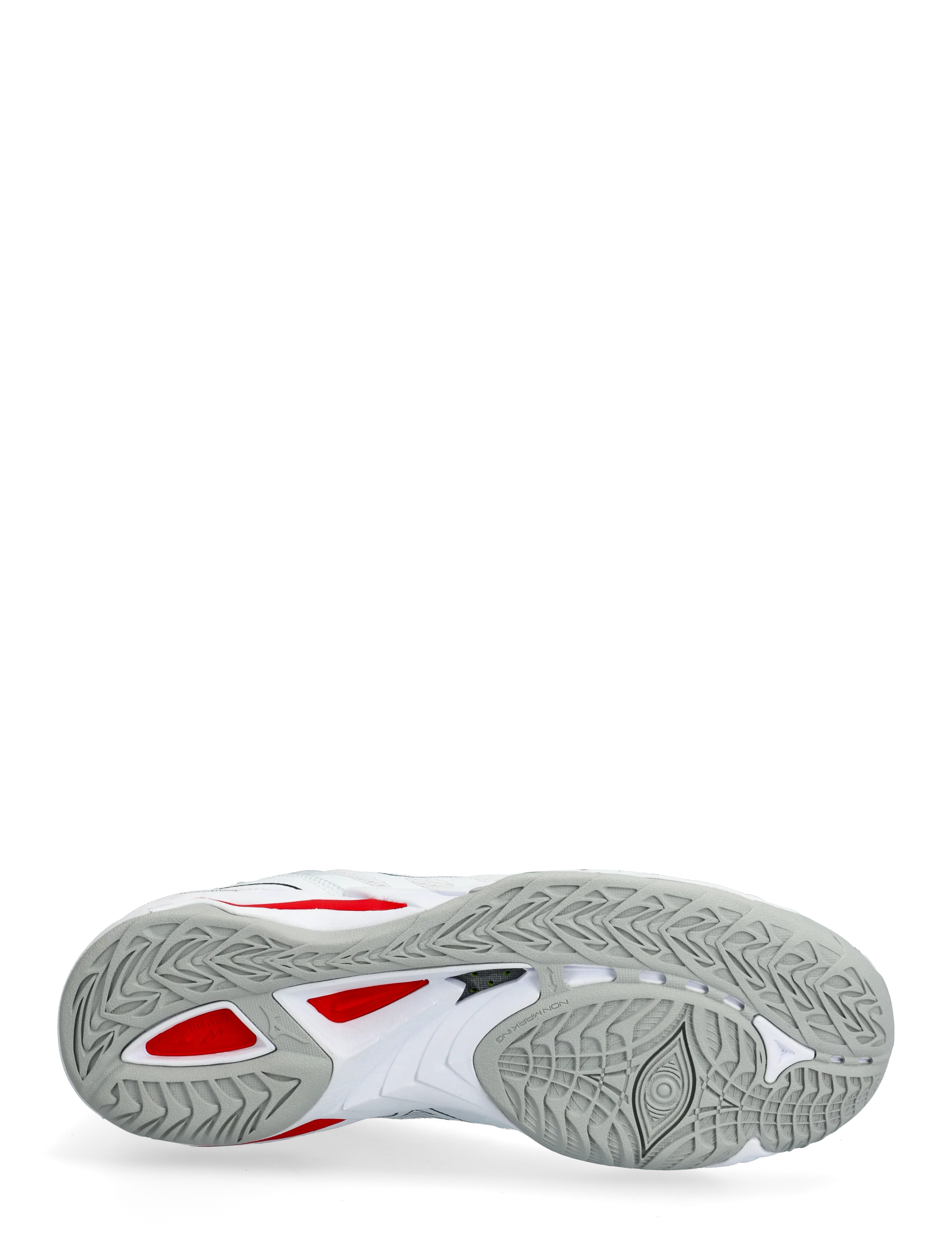 Mizuno - WAVE MIRAGE 5(U) - siseruumide spordijalatsid - white/black/fiery red - 5