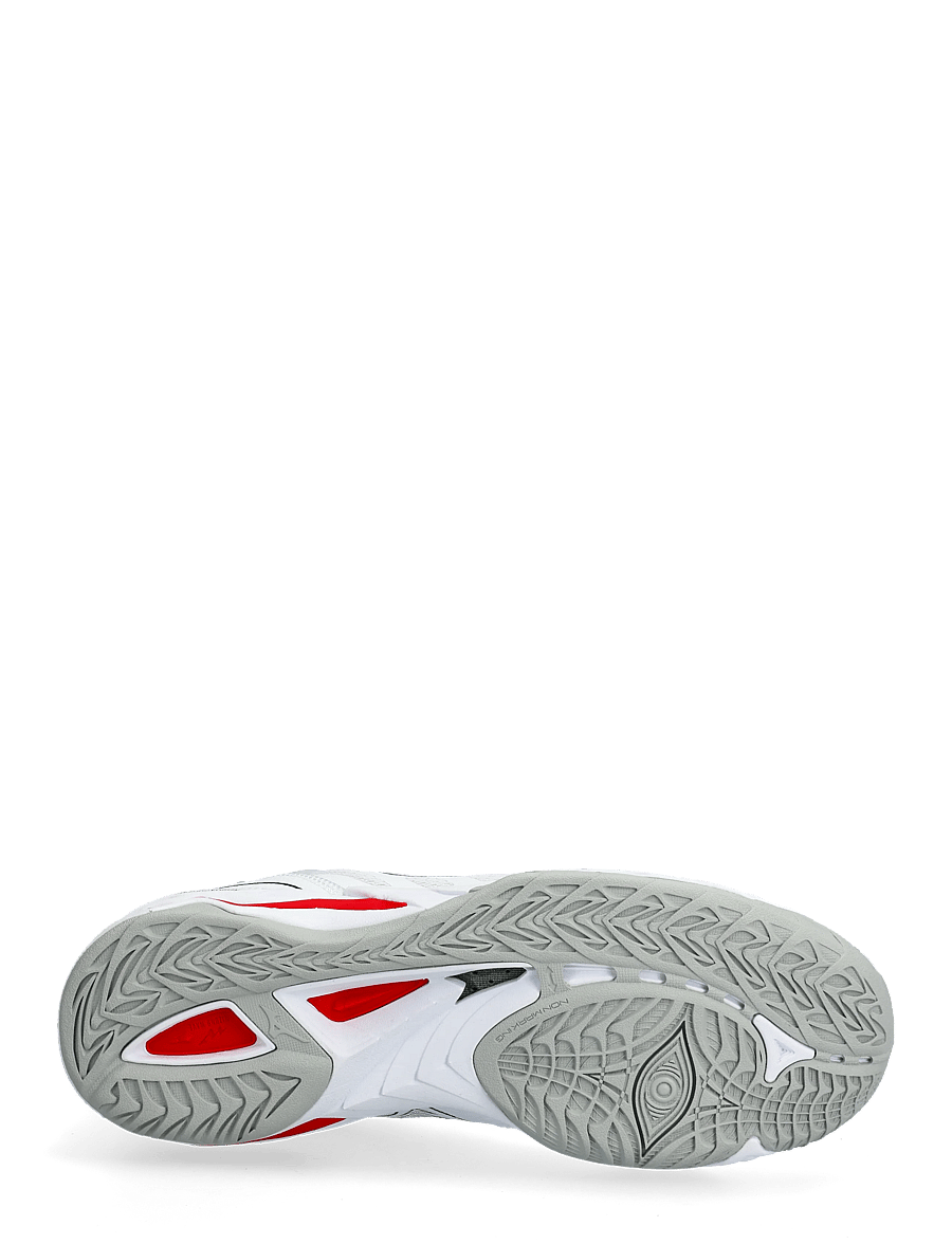 Mizuno - WAVE MIRAGE 5(U) - siseruumide spordijalatsid - white/black/fiery red - 5
