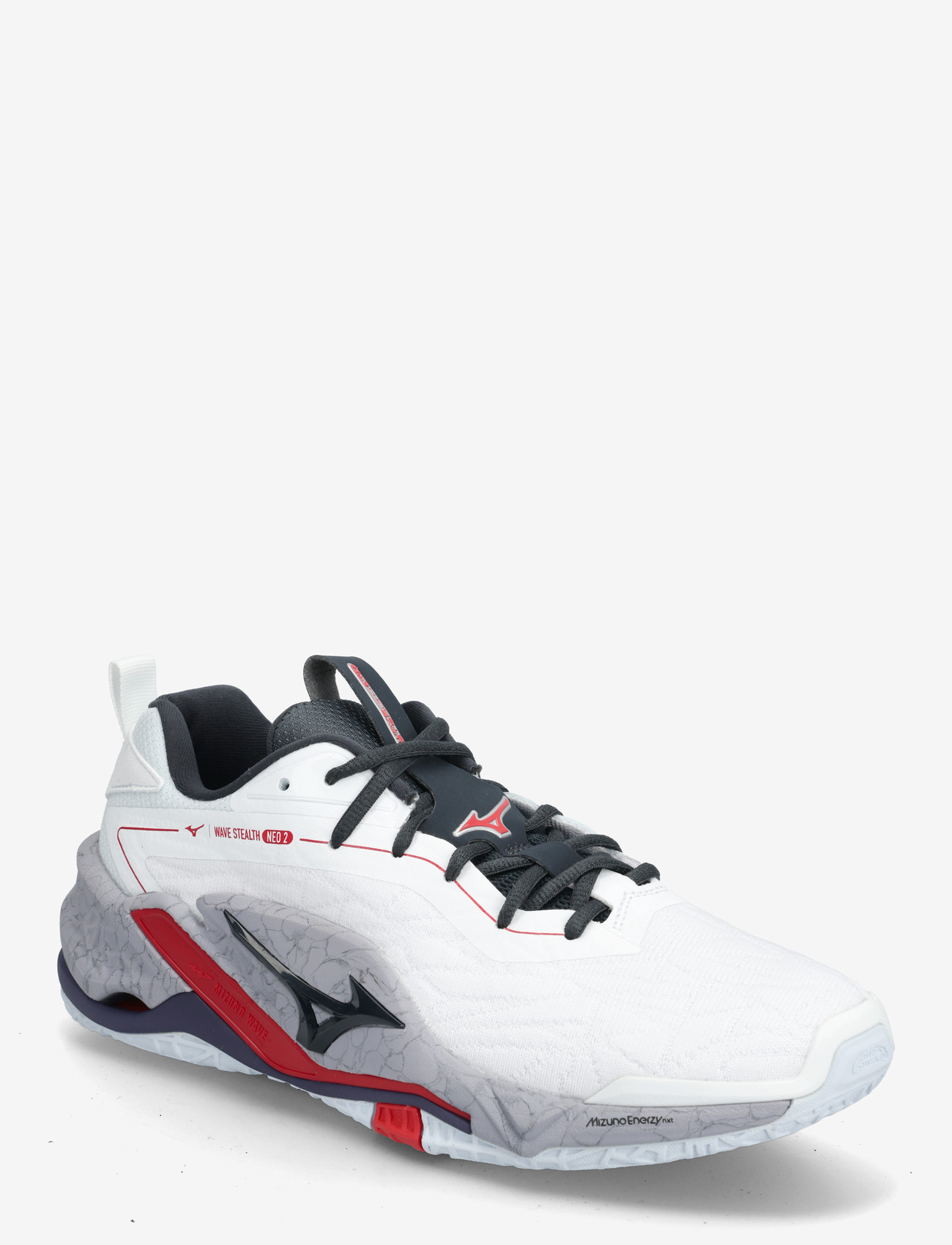 Mizuno - WAVE STEALTH NEO 2(U) - siseruumide spordijalatsid - white/salsa/black - 0