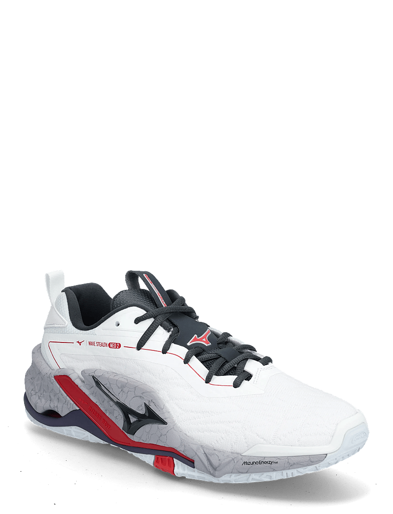 Mizuno - WAVE STEALTH NEO 2(U) - siseruumide spordijalatsid - white/salsa/black - 0