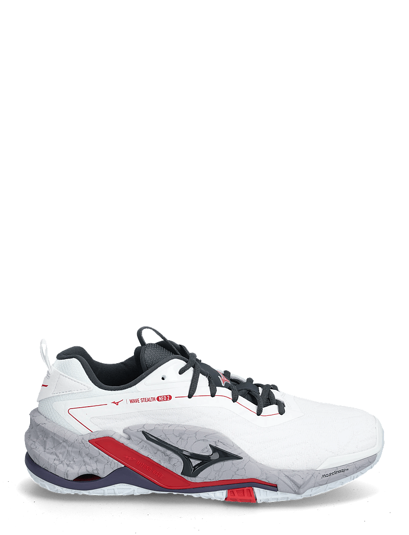 Mizuno - WAVE STEALTH NEO 2(U) - siseruumide spordijalatsid - white/salsa/black - 1