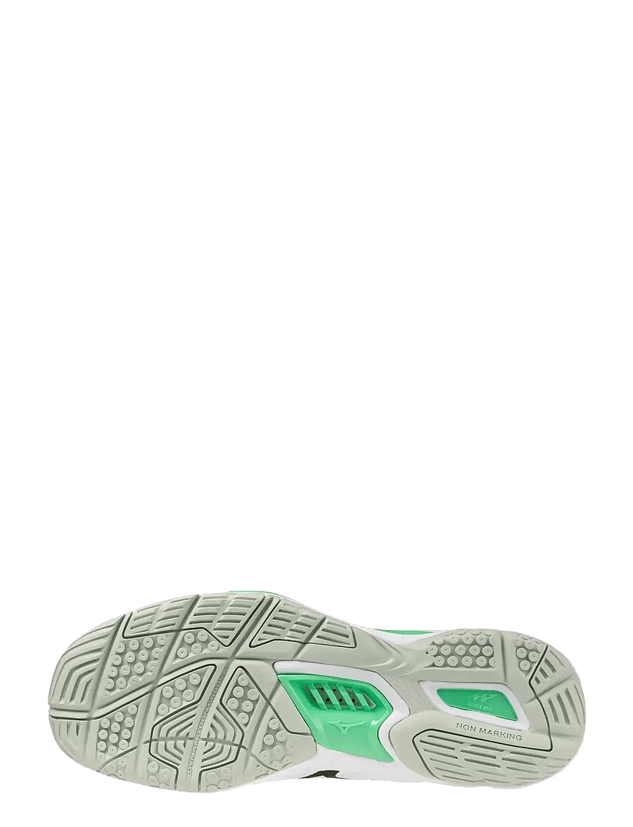 Mizuno - WAVE STEALTH 6(U) - indendørs sportssko - white/black/frozen emerald - 2