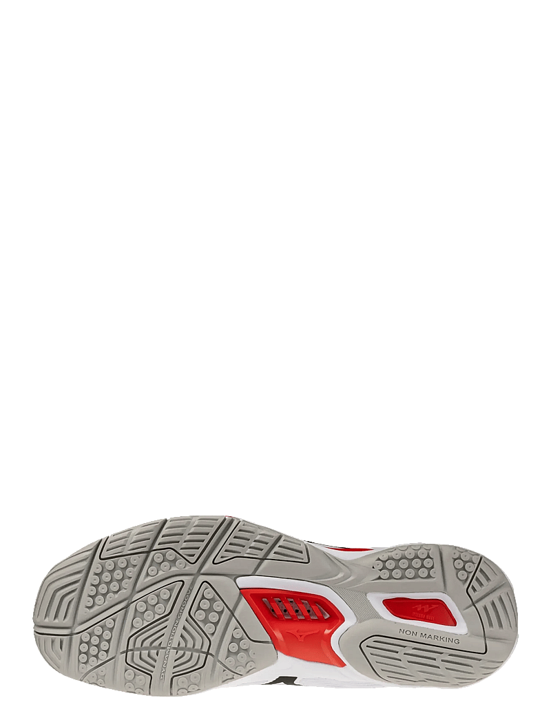 Mizuno - WAVE STEALTH 6(U) - indendørs sportssko - white/black/fiery red - 2