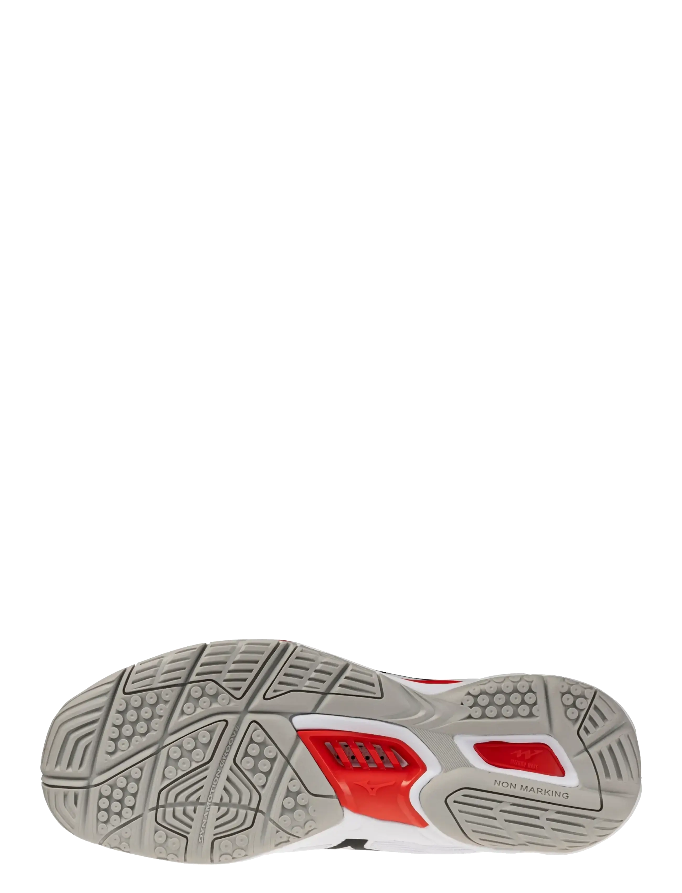 Mizuno - WAVE STEALTH 6(U) - binnensportschoenen - white/black/fiery red - 3