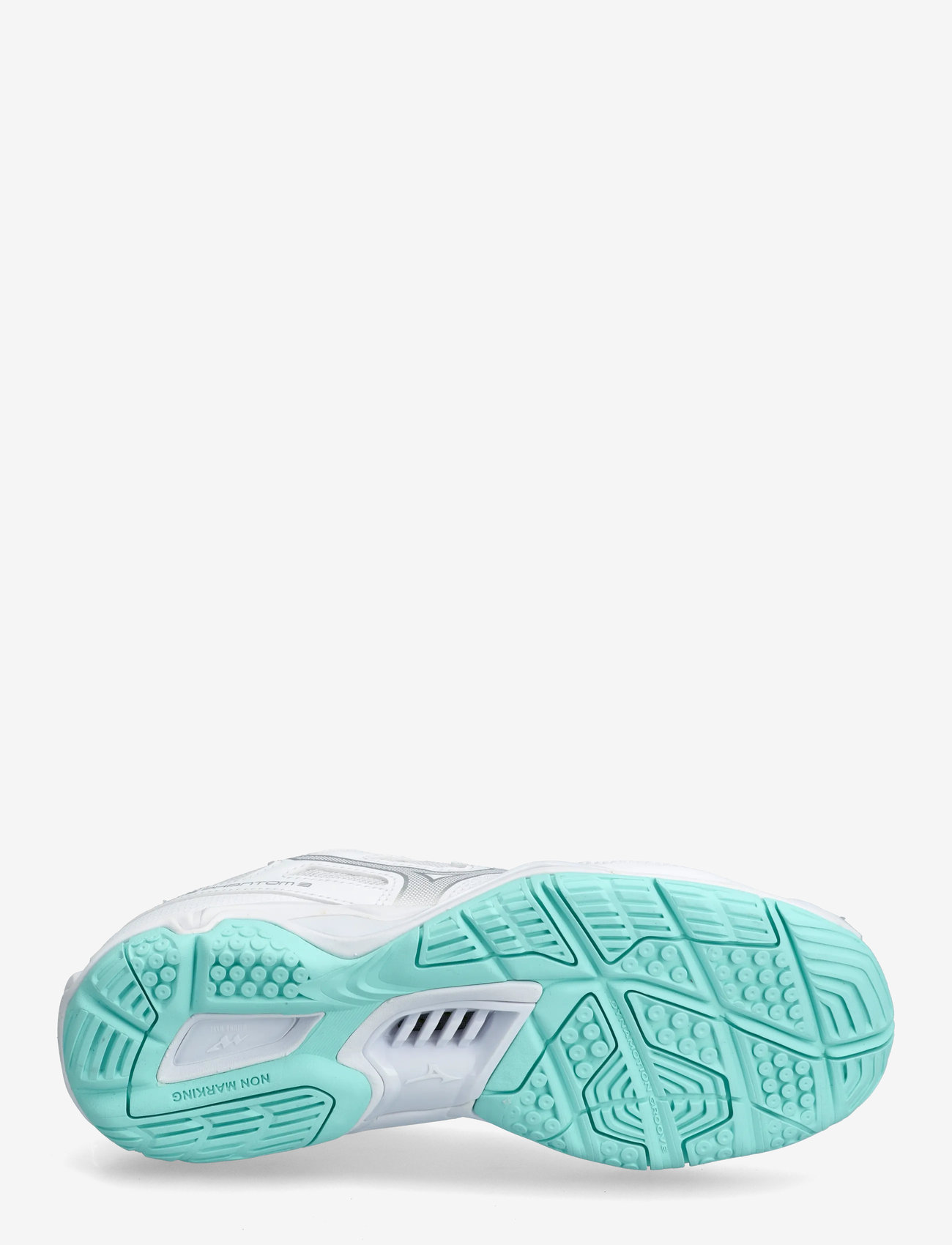 Mizuno - WAVE PHANTOM 3 W - siseruumide spordijalatsid - white/blue tint - 4