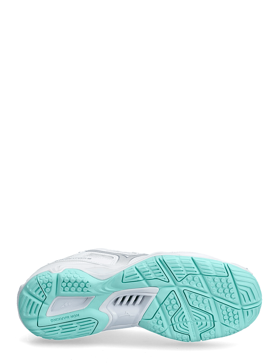 Mizuno - WAVE PHANTOM 3(W) - indoor-sportschuhe - white/blue tint - 4