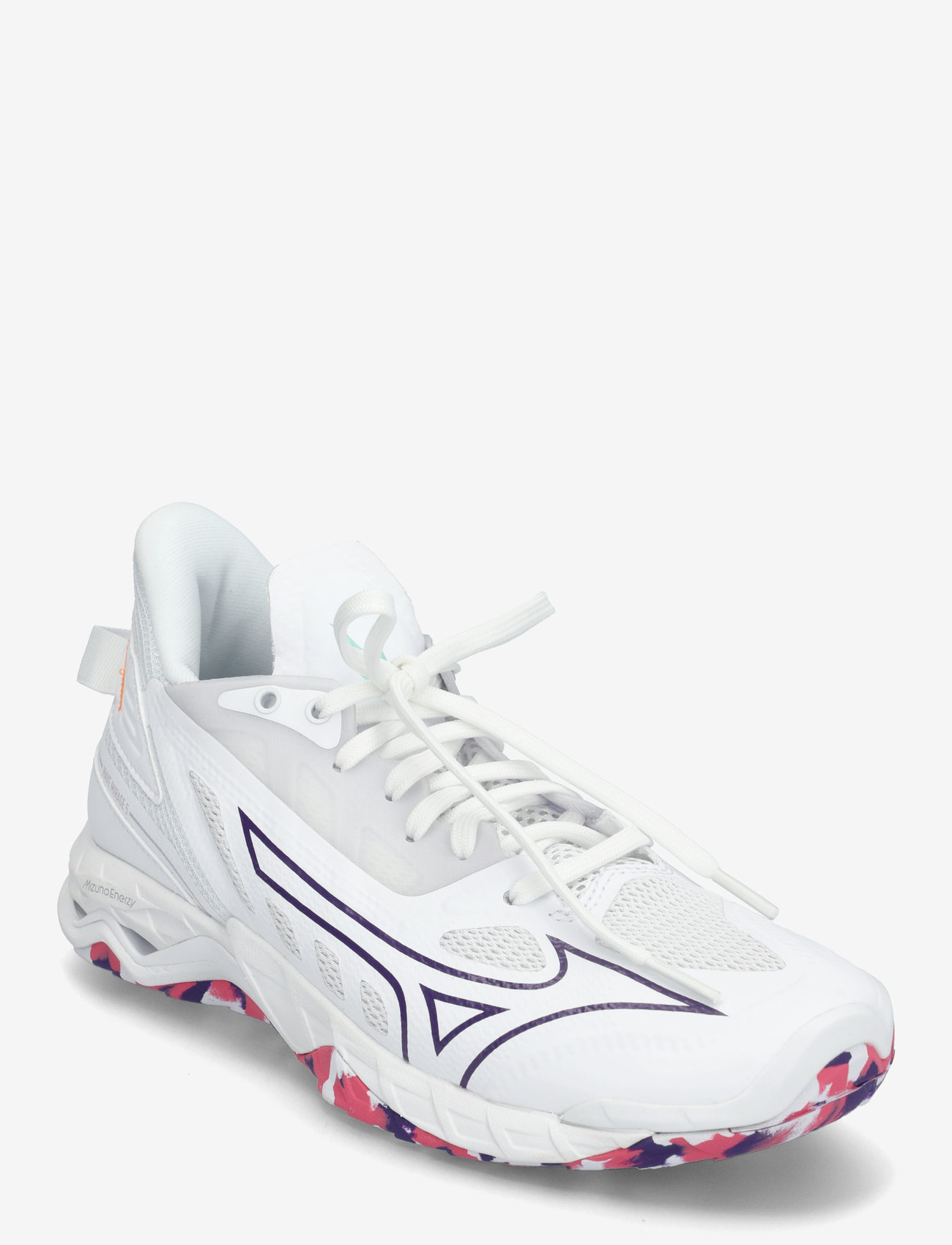 Mizuno - WAVE MIRAGE 5(W) - indoor sports shoes - white/violet indigo/camellia rose - 0
