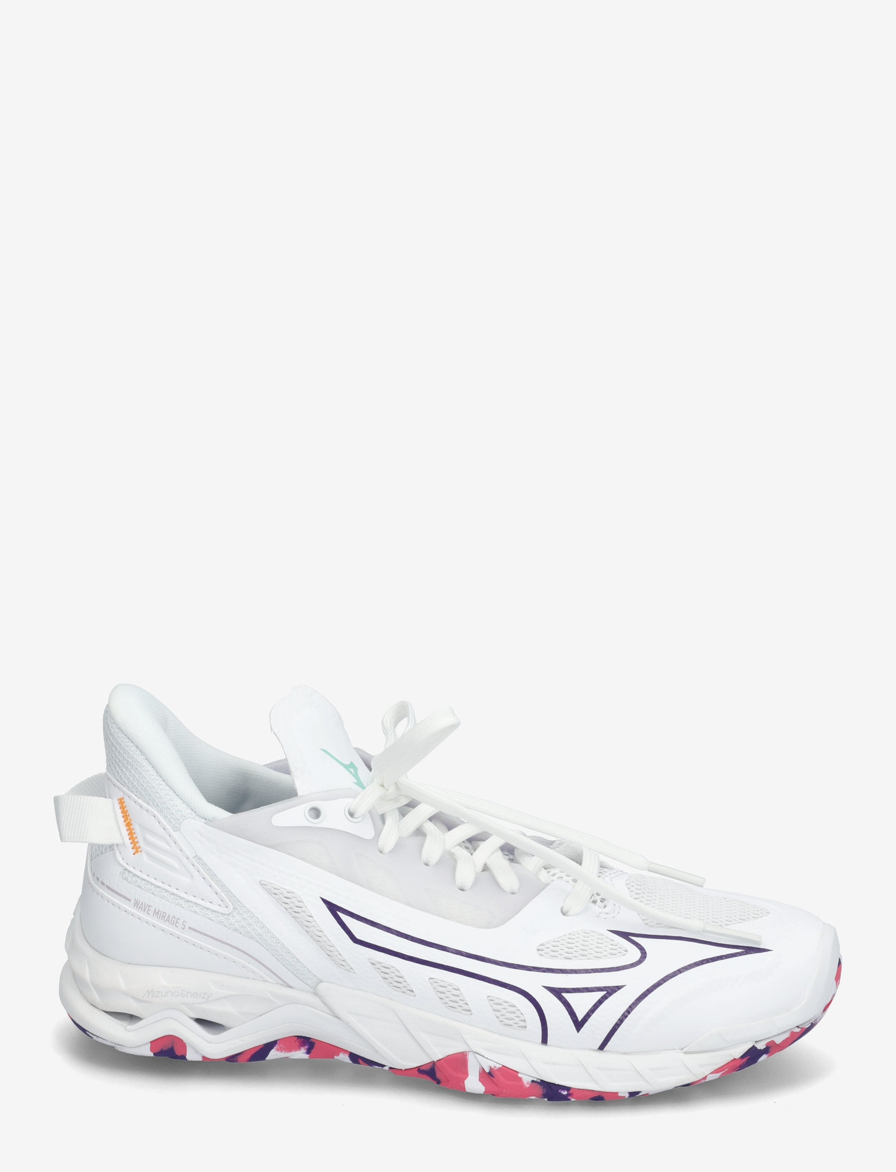 Mizuno - WAVE MIRAGE 5(W) - indoor sports shoes - white/violet indigo/camellia rose - 1