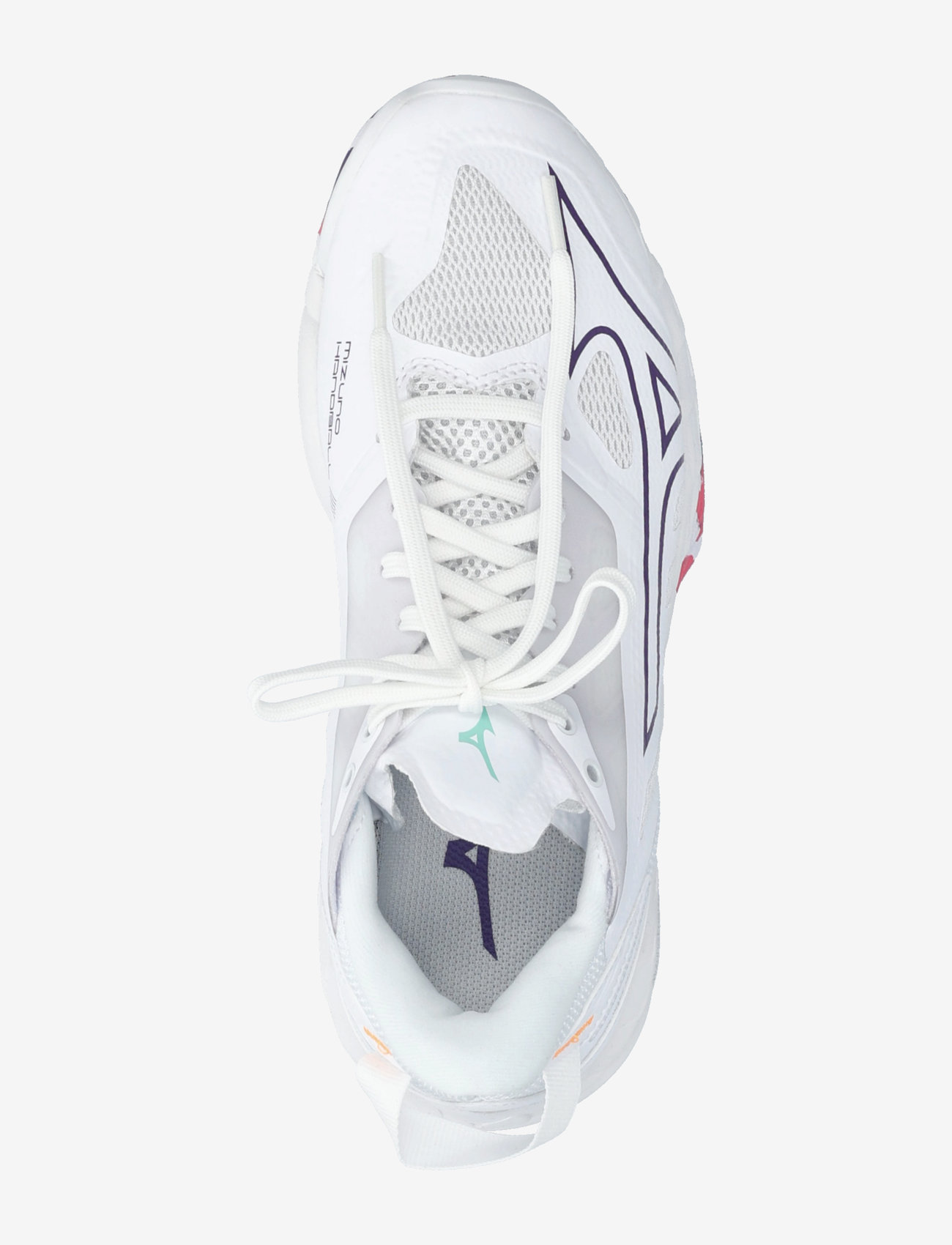 Mizuno - WAVE MIRAGE 5(W) - indoor sports shoes - white/violet indigo/camellia rose - 3