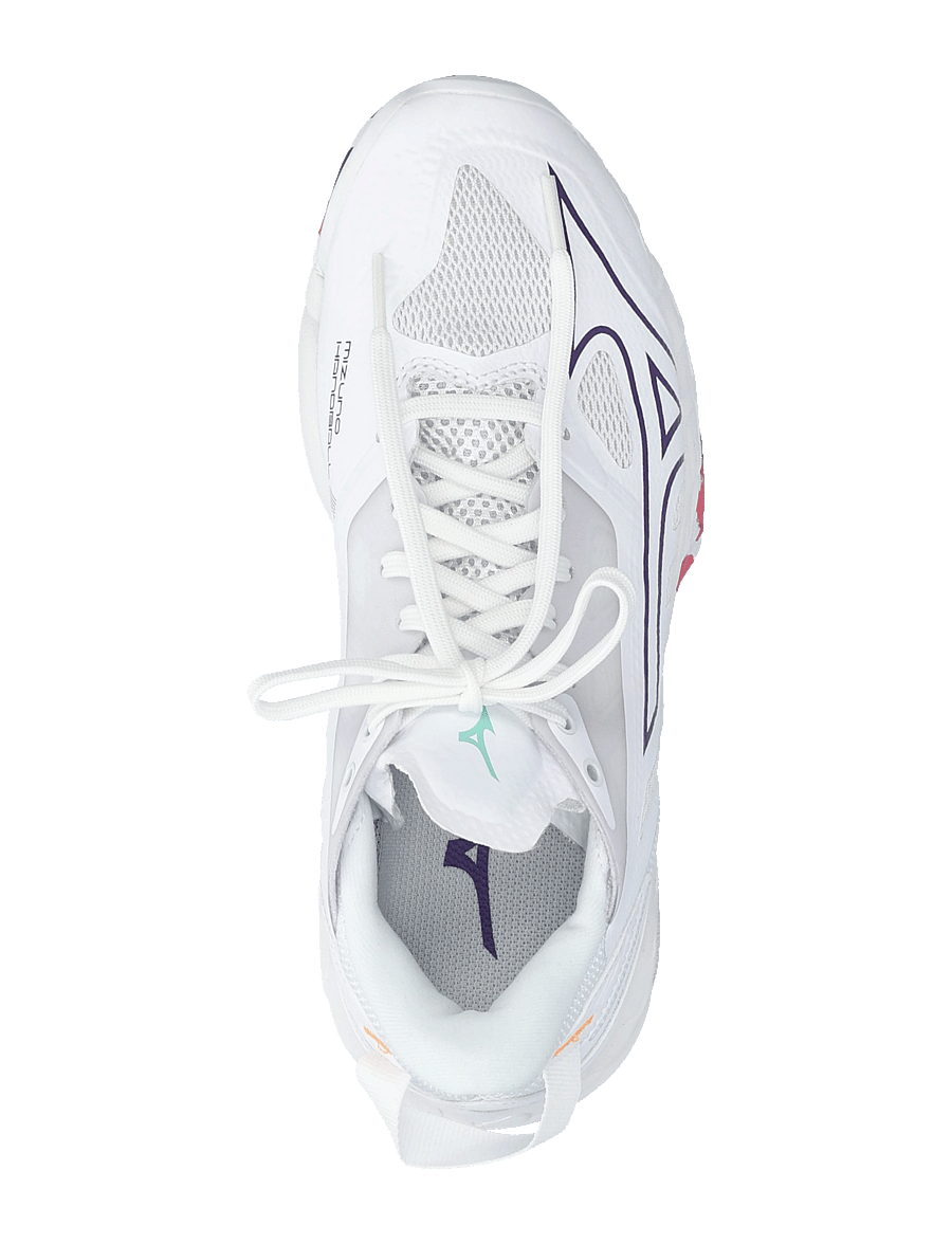 Mizuno - WAVE MIRAGE 5(W) - indoor-sportschuhe - white/violet indigo/camellia rose - 3