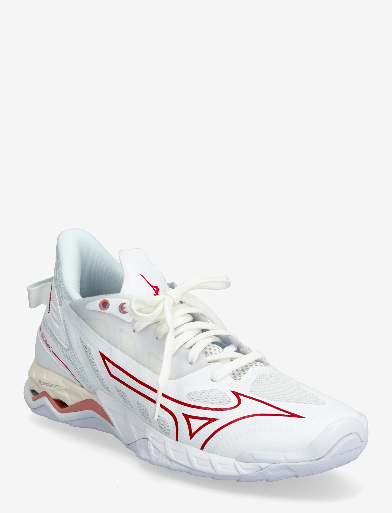 Mizuno - WAVE MIRAGE 5(W) - indoor sports shoes - white/rose elegance/lava falls - 0