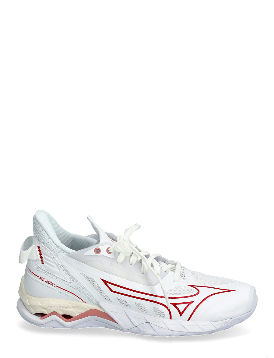 Mizuno - WAVE MIRAGE 5(W) - indoor sports shoes - white/rose elegance/lava falls - 1