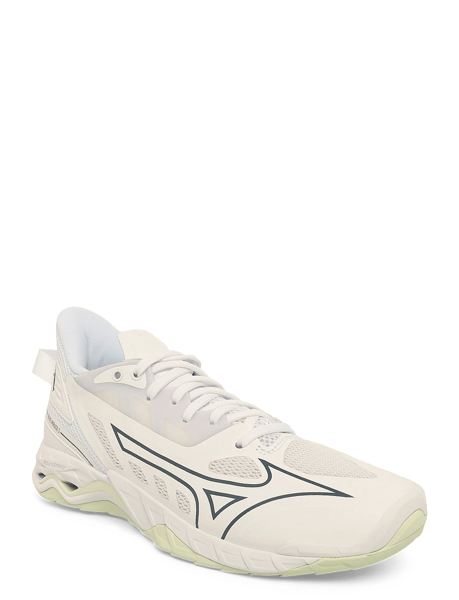 Mizuno - WAVE MIRAGE 5(W) - siseruumide spordijalatsid - white/balsam green - 0