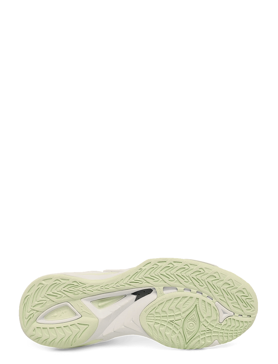 Mizuno - WAVE MIRAGE 5(W) - siseruumide spordijalatsid - white/balsam green - 4