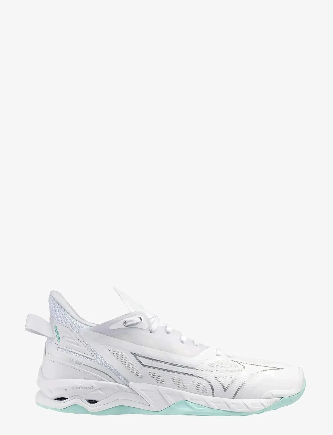 Mizuno - WAVE MIRAGE 5(W) - siseruumide spordijalatsid - white/blue tint - 1