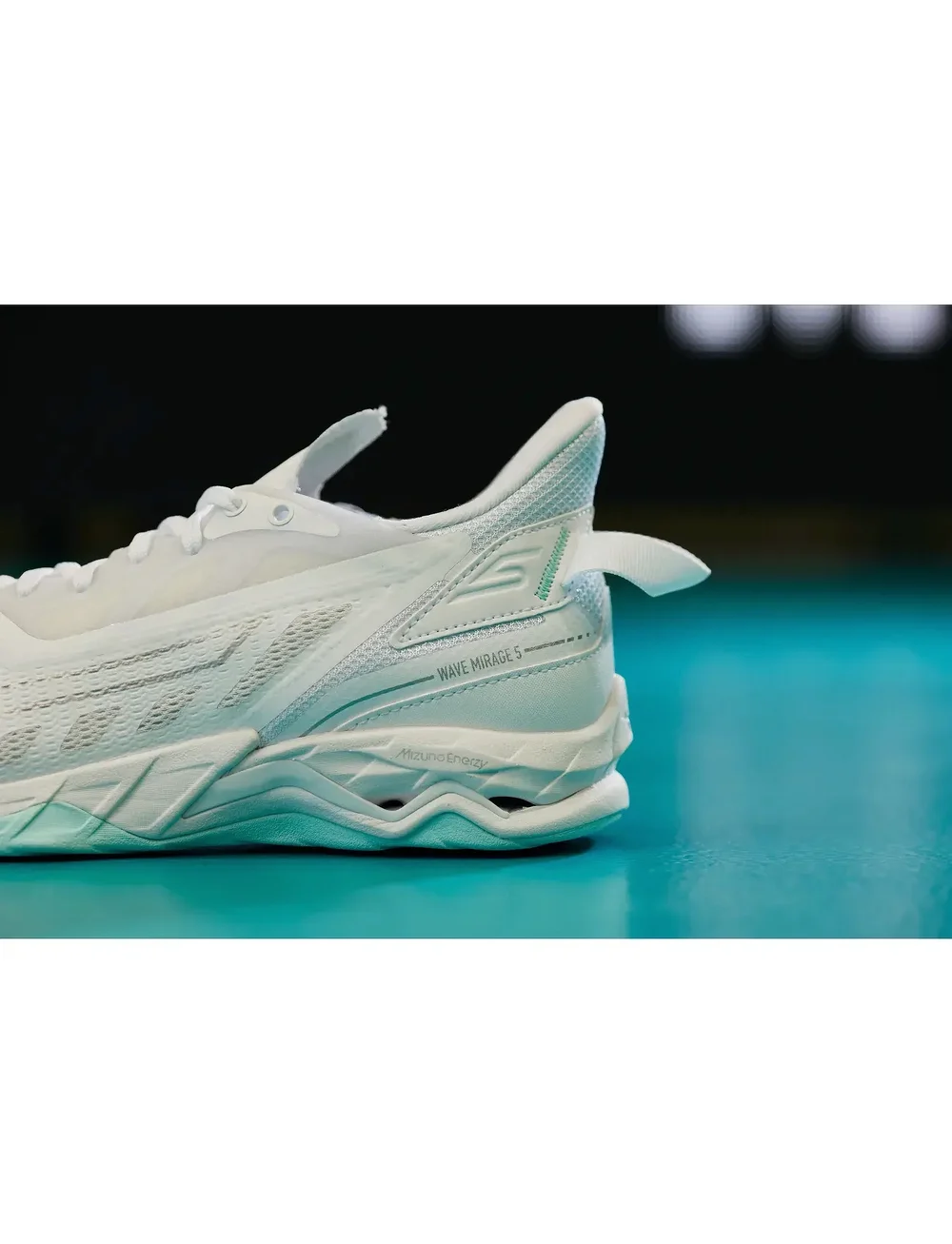 Mizuno - WAVE MIRAGE 5(W) - binnensportschoenen - white/blue tint - 0