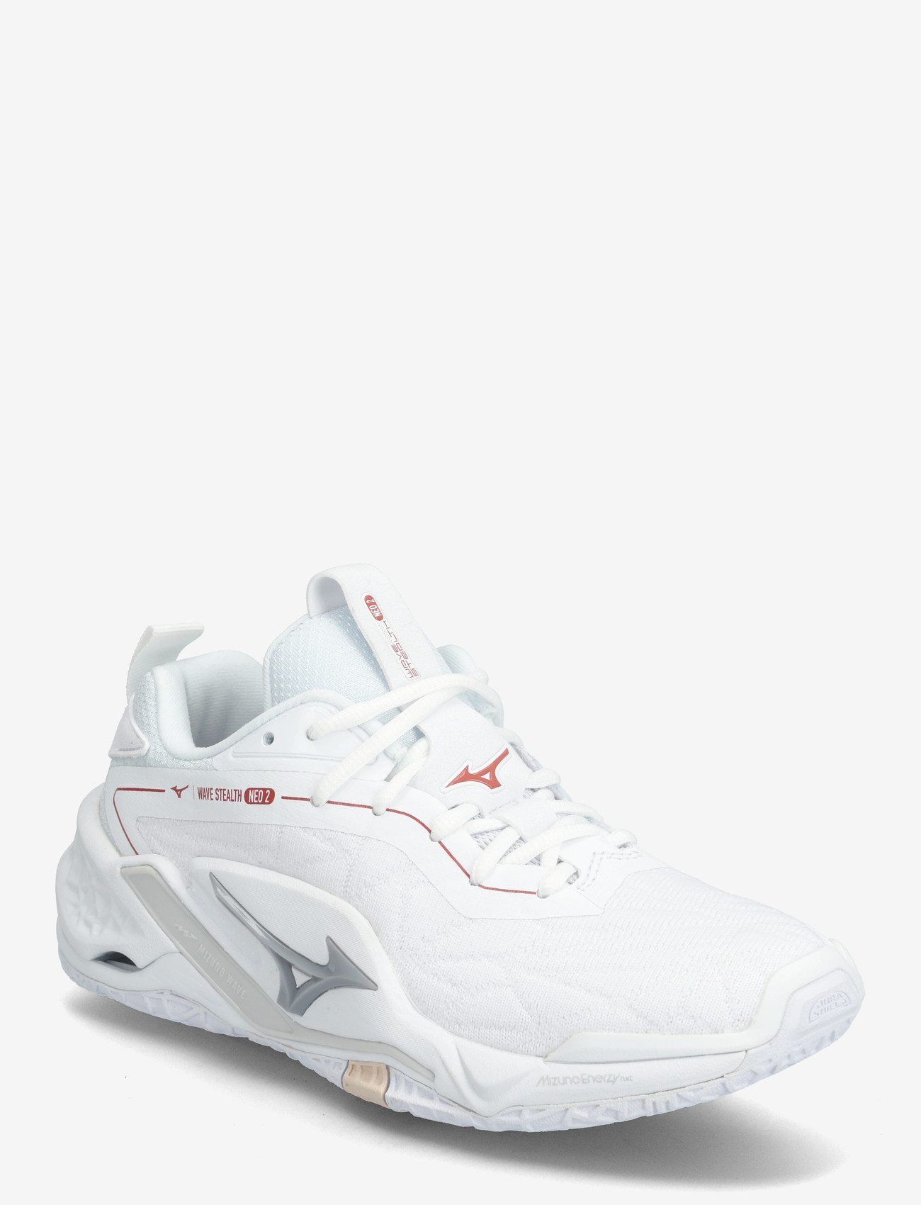 Mizuno - WAVE STEALTH NEO 2(W) - inomhusskor - white/aleutian/cloud pink - 0