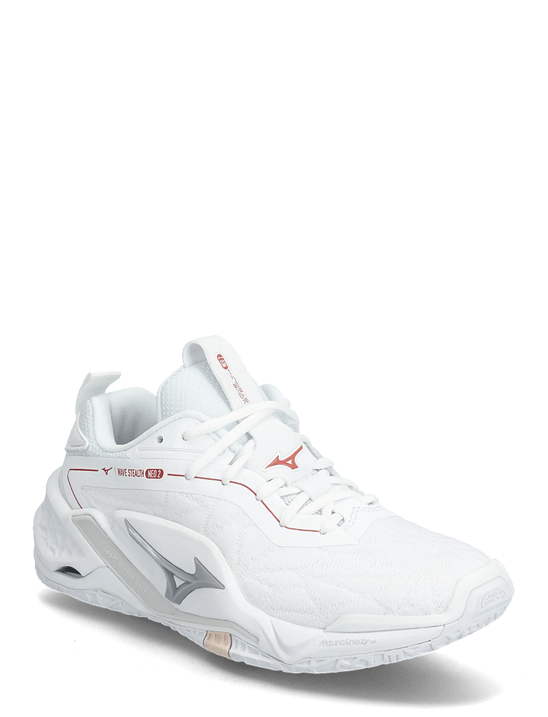 Mizuno - WAVE STEALTH NEO 2(W) - inomhusskor - white/aleutian/cloud pink - 0