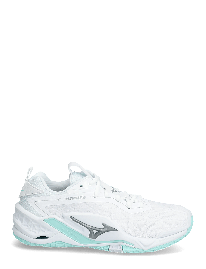 Mizuno - WAVE STEALTH NEO 2(W) - siseruumide spordijalatsid - white/blue tint - 1