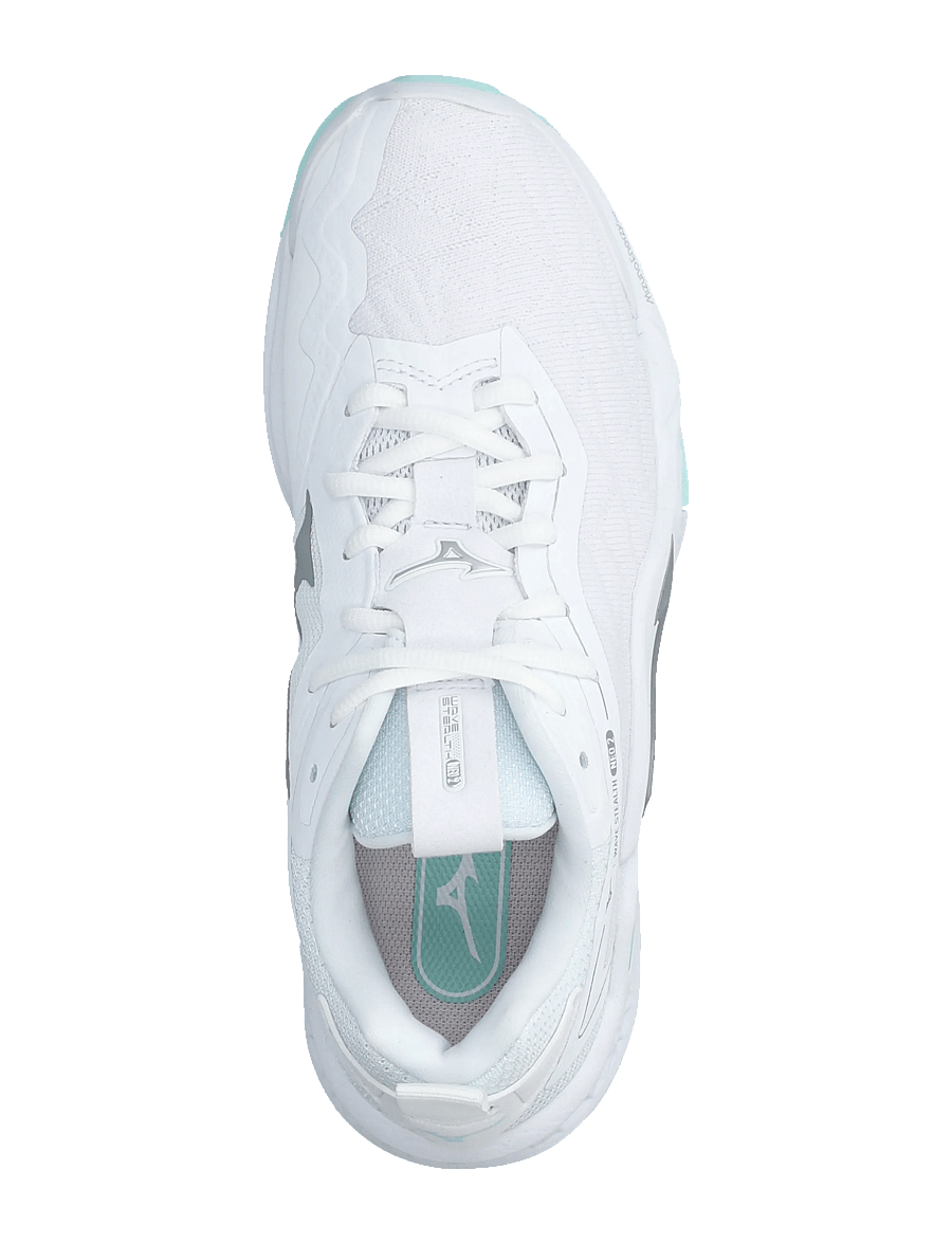 Mizuno - WAVE STEALTH NEO 2(W) - inomhusskor - white/blue tint - 3