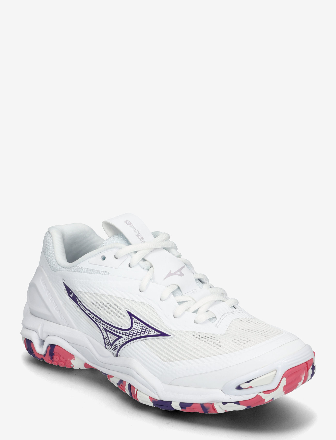 Mizuno - WAVE STEALTH 6(W) - indoor-sportschuhe - white/violet indigo/camellia rose - 0