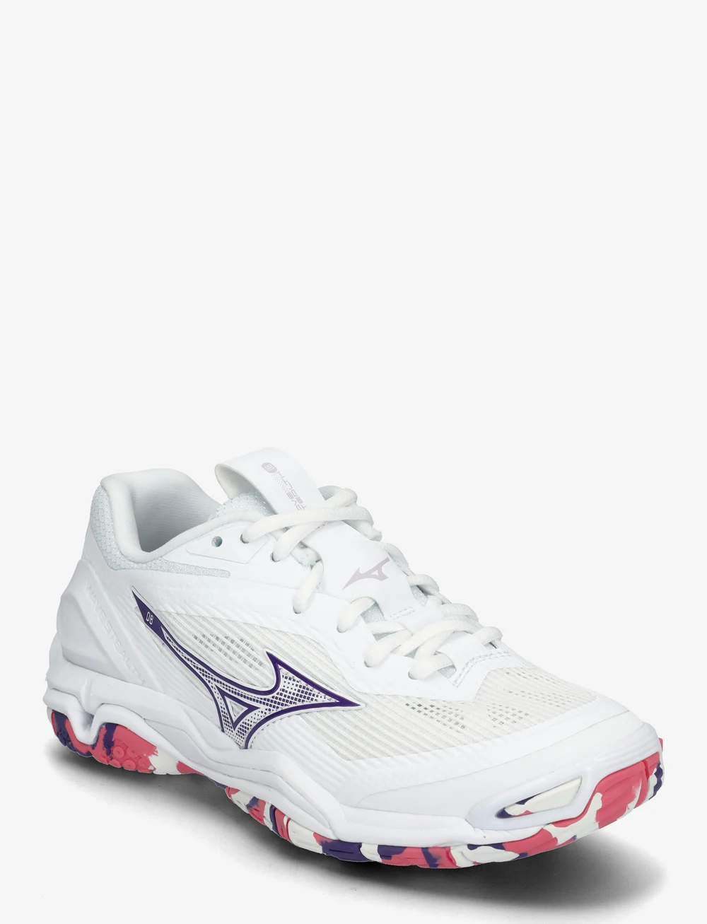 Mizuno - WAVE STEALTH 6(W) - inomhusskor - white/violet indigo/camellia rose - 0