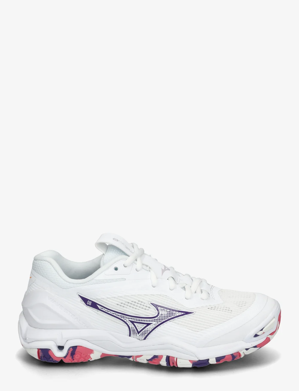 Mizuno - WAVE STEALTH 6(W) - inomhusskor - white/violet indigo/camellia rose - 1