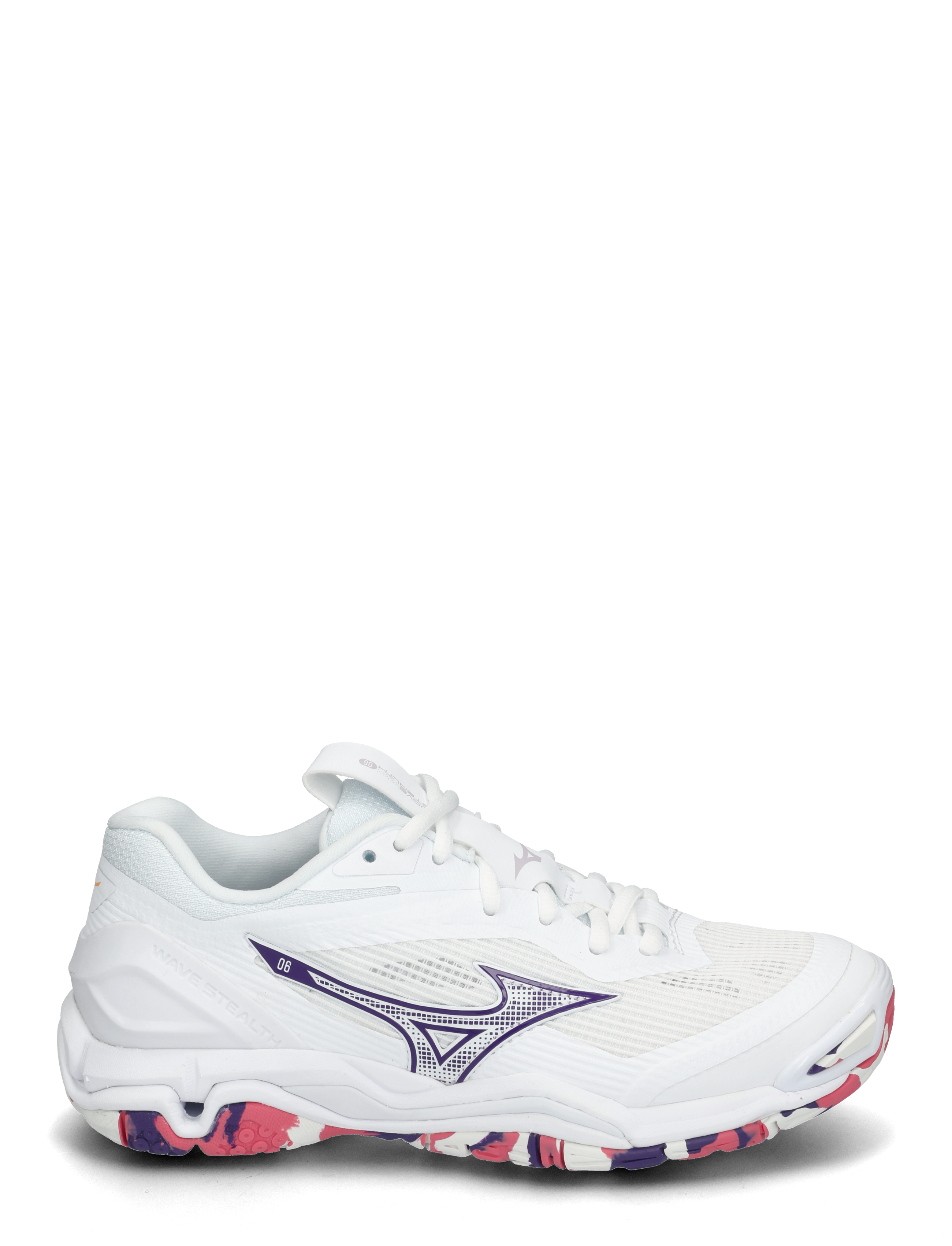 Mizuno - WAVE STEALTH 6(W) - indendørs sportssko - white/violet indigo/camellia rose - 1