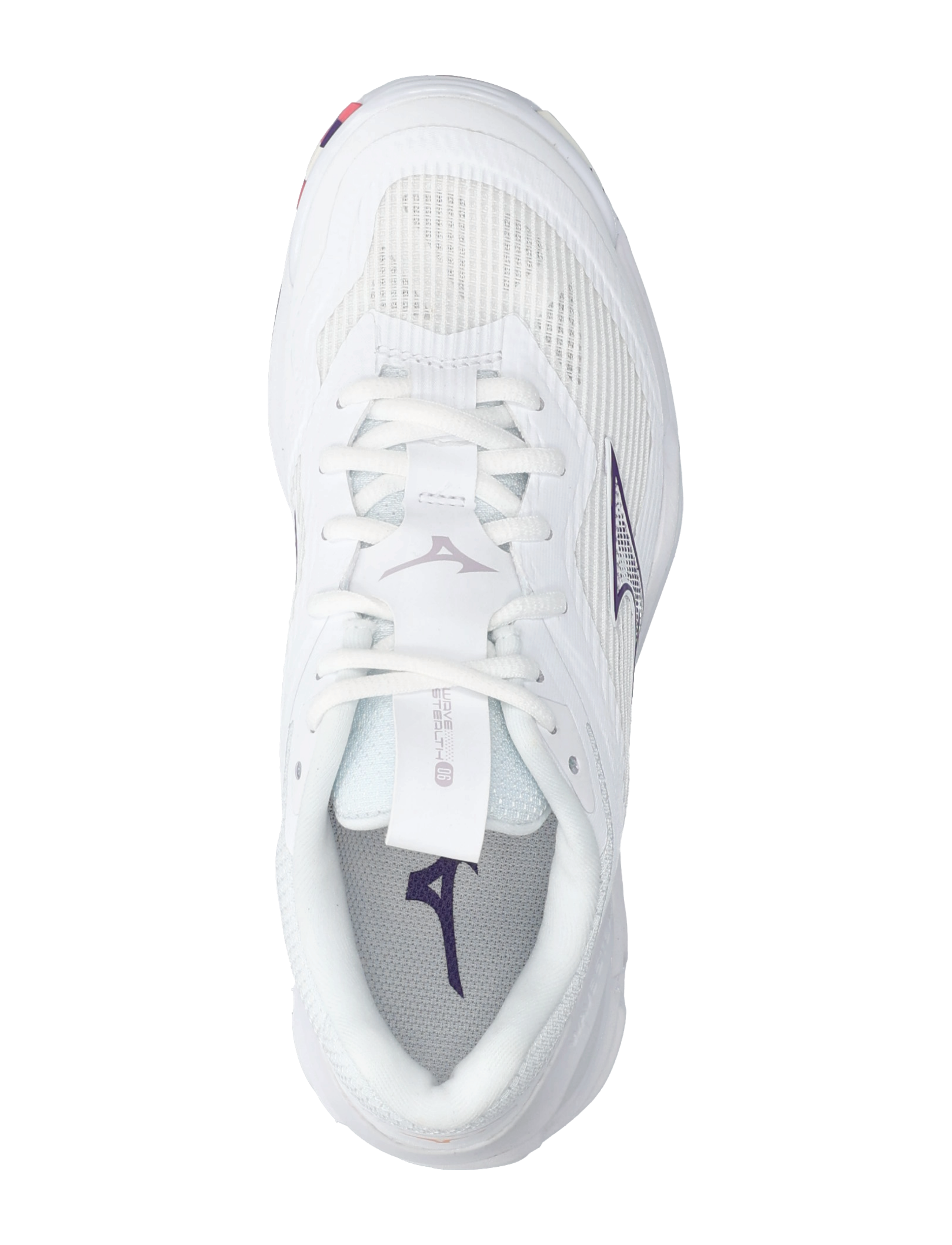 Mizuno - WAVE STEALTH 6(W) - indendørs sportssko - white/violet indigo/camellia rose - 3