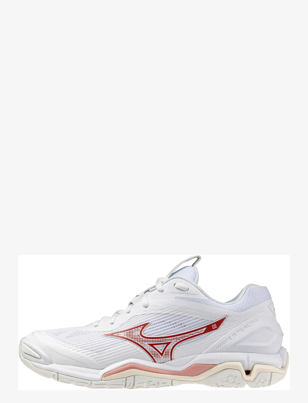 Mizuno - WAVE STEALTH 6(W) - indendørs sportssko - white/rose elegance/lava falls - 0