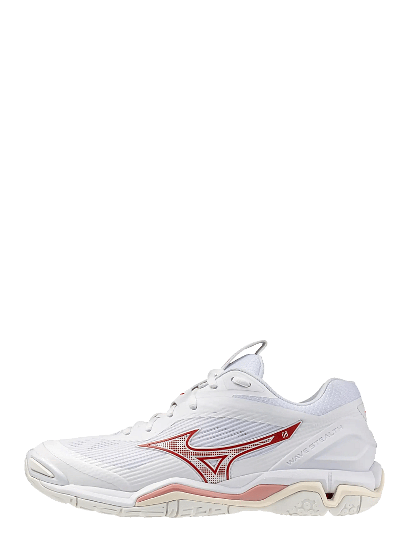 Mizuno - WAVE STEALTH 6(W) - indendørs sportssko - white/rose elegance/lava falls - 0