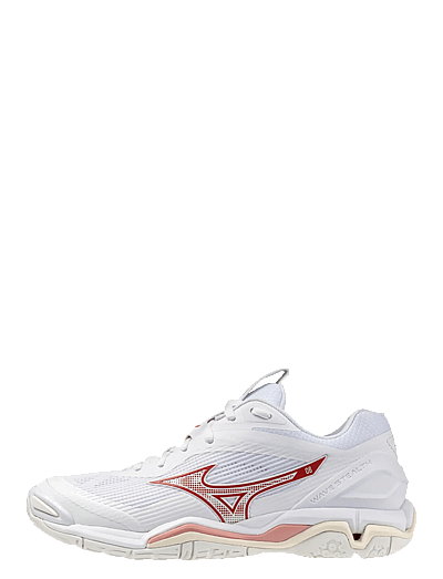 Mizuno WAVE STEALTH 6(W) - Indoor-Sportschuhe - WHITE/ROSE ELEGANCE/LAVA FALLS / white
